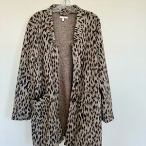 Maurices Blazer Style Tunic Jacket Leopard Print